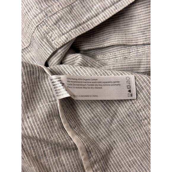 Eileen Fisher Blazer XL Womens Hemp Organic Cotton Lightweight Striped Jacket - Picture 8 of 8